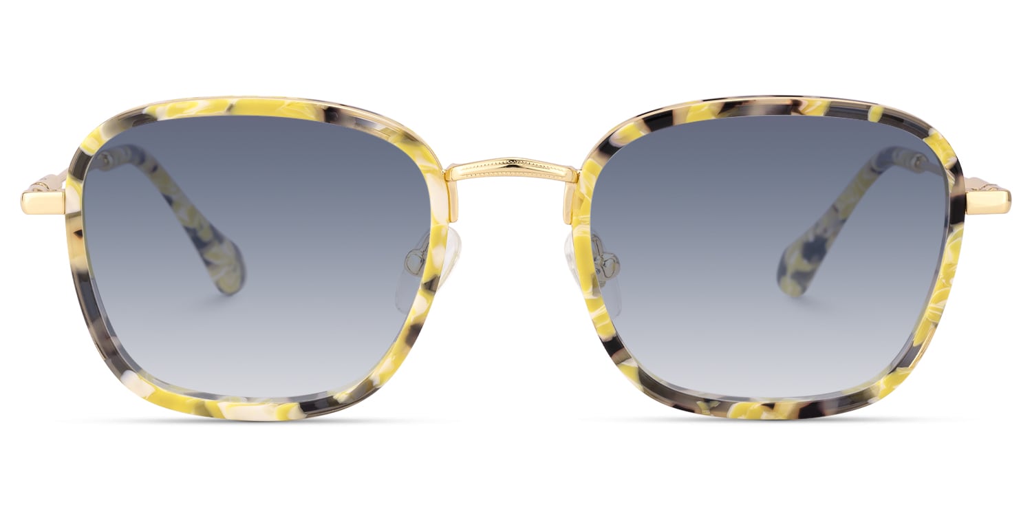 Sundance - Square Yellow Sunglasses - 1