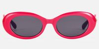 Royale - Oval Pink Sunglasses | Vooglam Angle View