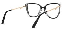Faithan - Cat Eye Black Eyeglasses | Vooglam Side View