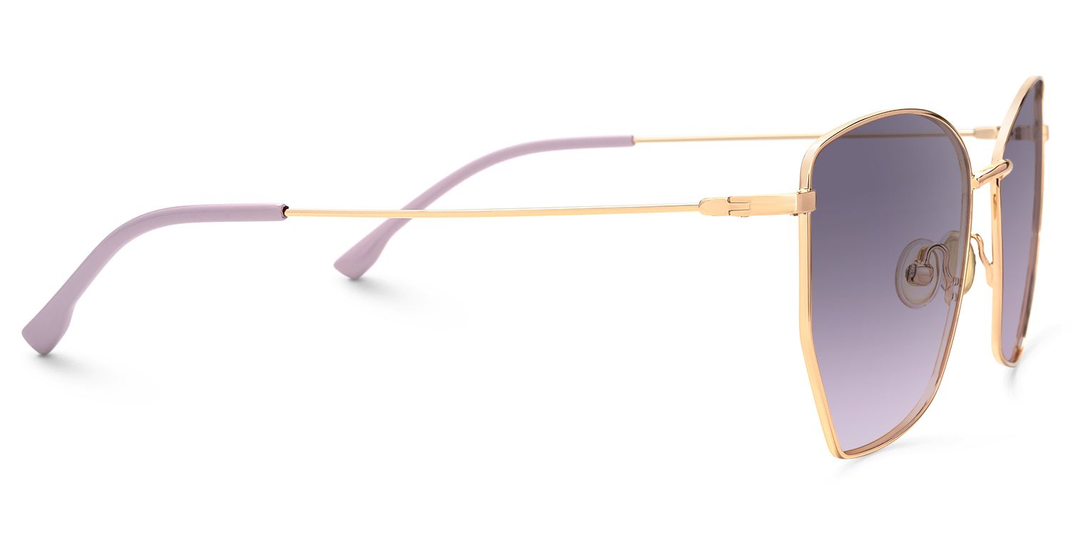 Keahi  - Geometric Purple Sunglasses | Vooglam 4
