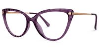 Dayna - Cat Eye Purple Eyeglasses | Vooglam Front View