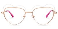 Fidelio - Heart White Eyeglasses | Vooglam Angle View