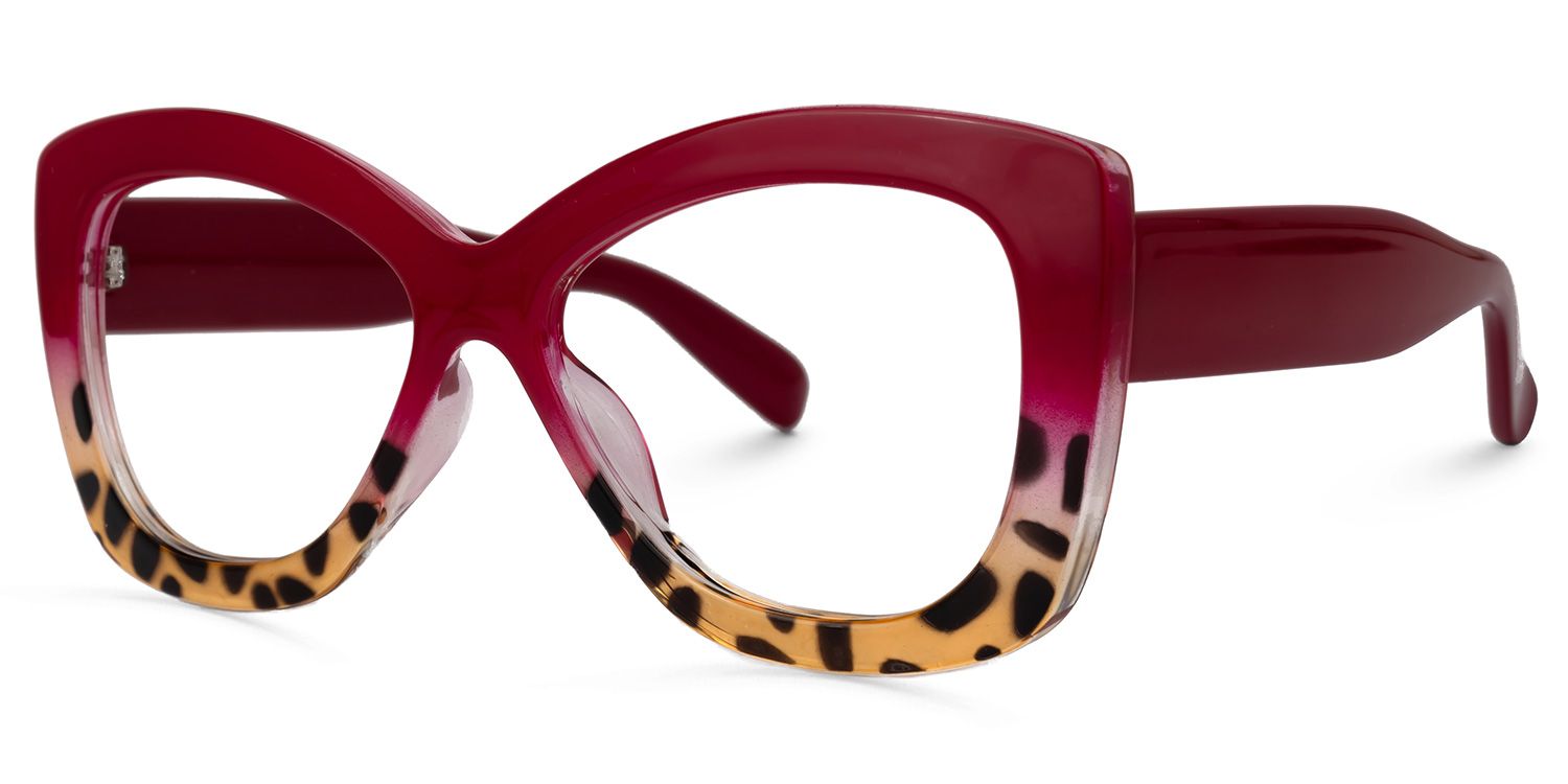 Undra - Butterfly Red/Tortoise Eyeglasses | Vooglam Front View