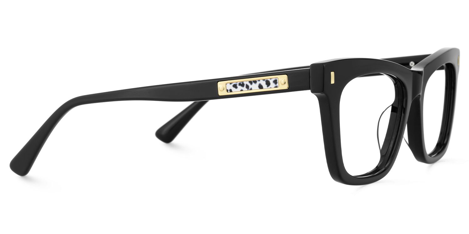 Calico - Square Black Eyeglasses | Vooglam 4