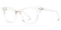 Tacita - Cat Eye Clear Glasses Modern Retro Twist | Vooglam Front View