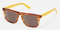 Charlotte - Rectangle Brown Sunglasses | Vooglam Front View