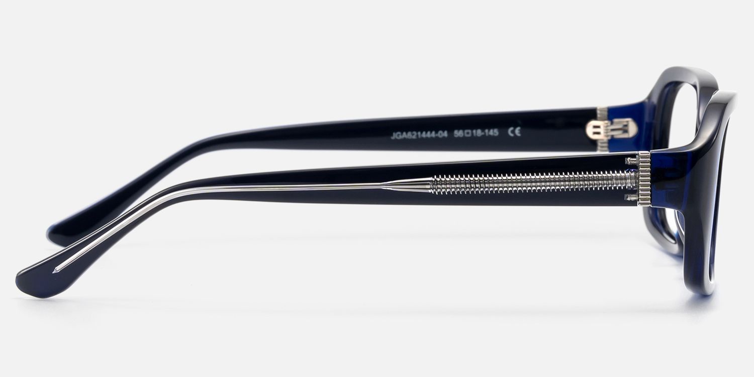 Mies - Bold Deep Blue Frames with Metal Pin | Vooglam Side View