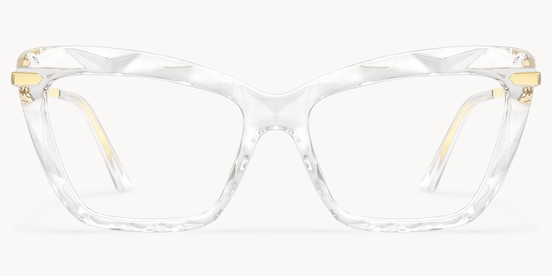 Annie - Clear Rectangle Crystal Frame Eyeglasses