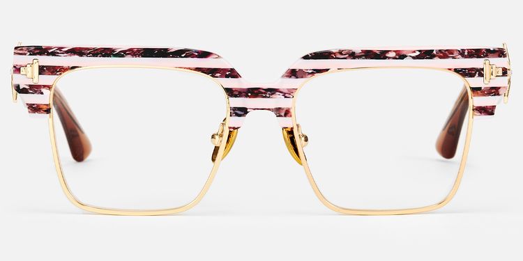 Riven -Crystal Clear Grey Rectangle Cateye Glasses by Vooglam