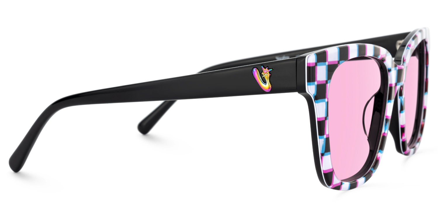Laisha - Square Pattern Sunglasses - 4