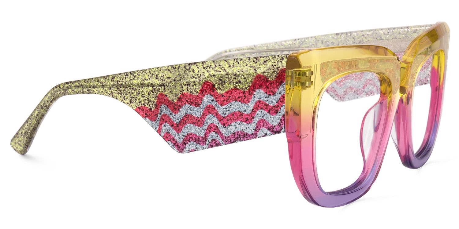 Hakulani - Square Multicolor Eyeglasses | Vooglam 4