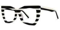 Payne - Geometric Black/White Eyeglasses | Vooglam Front View