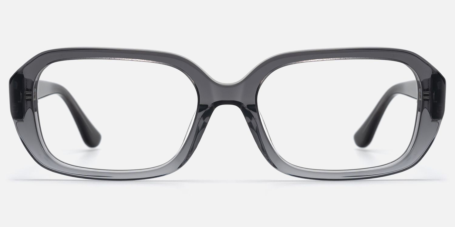 Mies - Gradient Gray Glasses with with Screw Deco | Vooglam Angle View