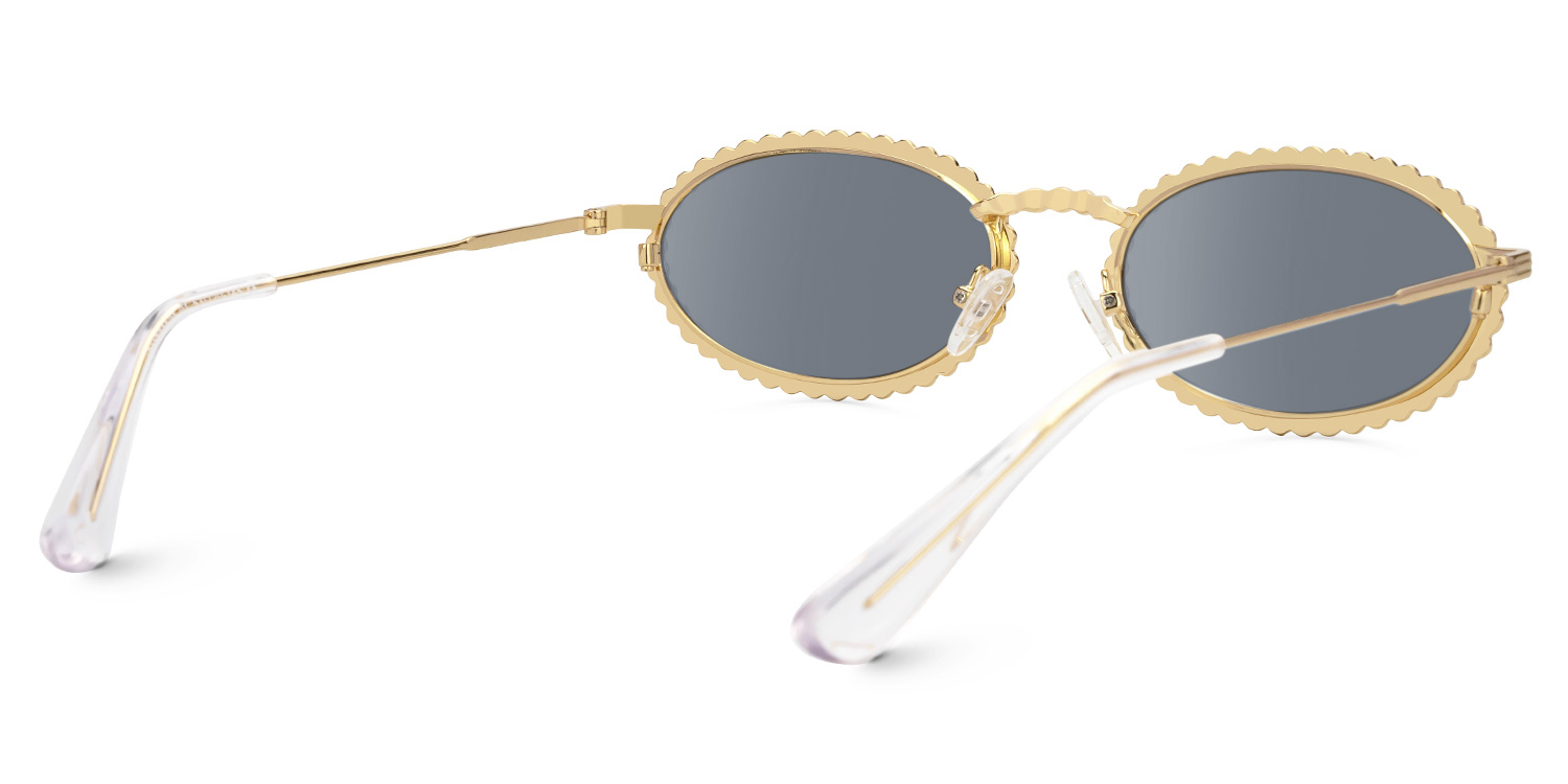 Fergie - Oval Gold Sunglasses - 3