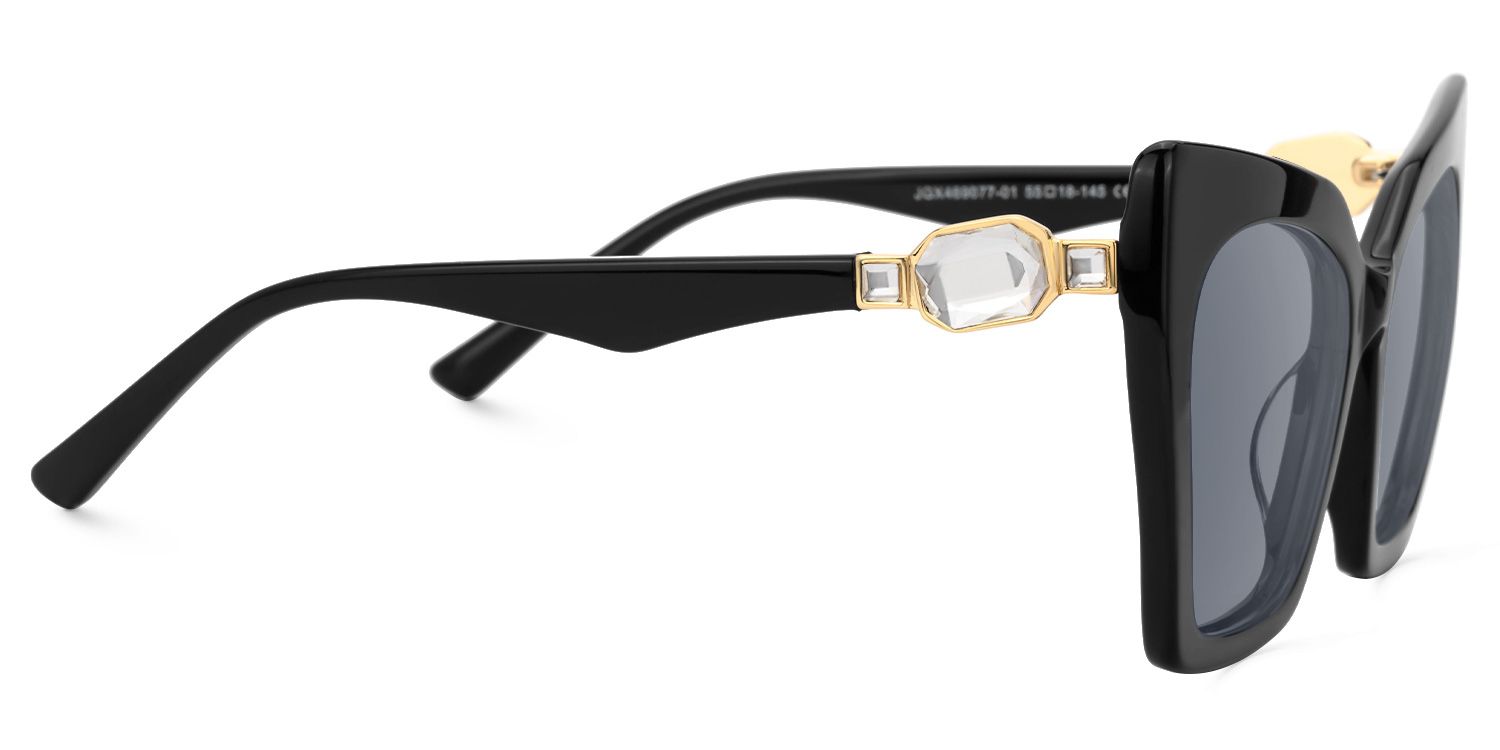 Feliciana - Cat Eye Black Sunglasses | Vooglam 4