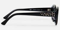 Starlust - Oval Black Sunglasses | Vooglam Side View