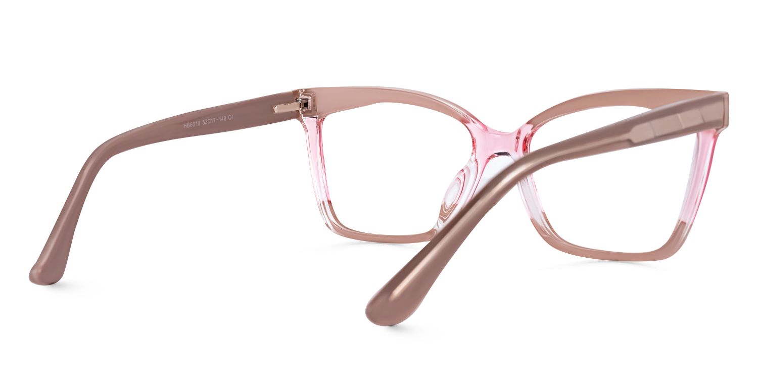 Dellingr - Rectangle Pink Eyeglasses | Vooglam Side View