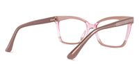 Dellingr - Rectangle Pink Eyeglasses | Vooglam Side View