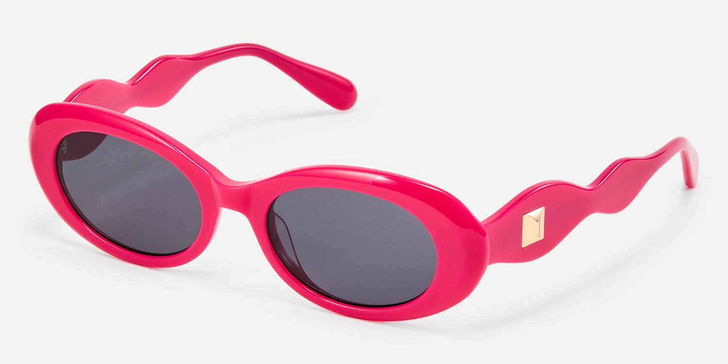 Royale - Oval Pink Sunglasses | Vooglam Front View