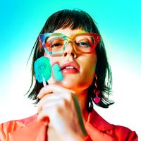 Haldis - Square Multicolor Eyeglasses | Vooglam On Model