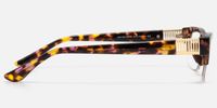 Kairo - Tortoise Semi Rimless Glasses | Vooglam Side View
