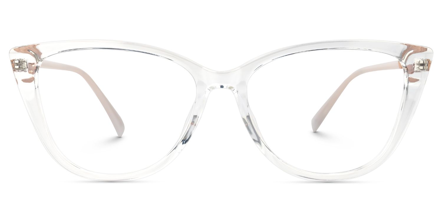 Eider - Cat Eye Crystal Eyeglasses by Vooglam - Angle View