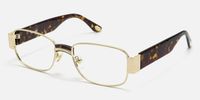 Nyame - Rectangle Gold Eyeglasses | Vooglam Front View