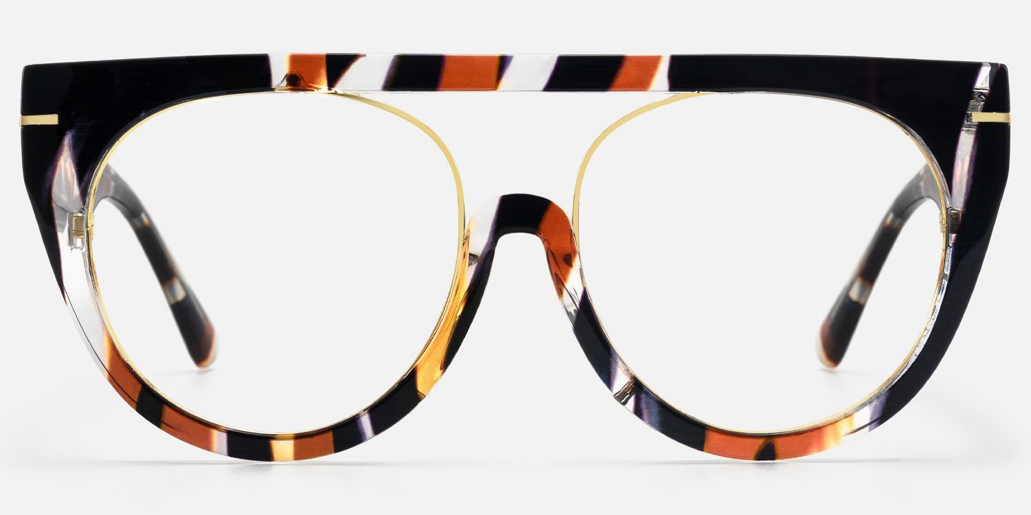 Patrice - Aviator Multicolor Eyeglasses | Vooglam Angle View