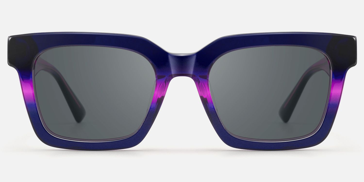 Loop - Two Tone Purple Frame Sunglasses | Vooglam Angle View