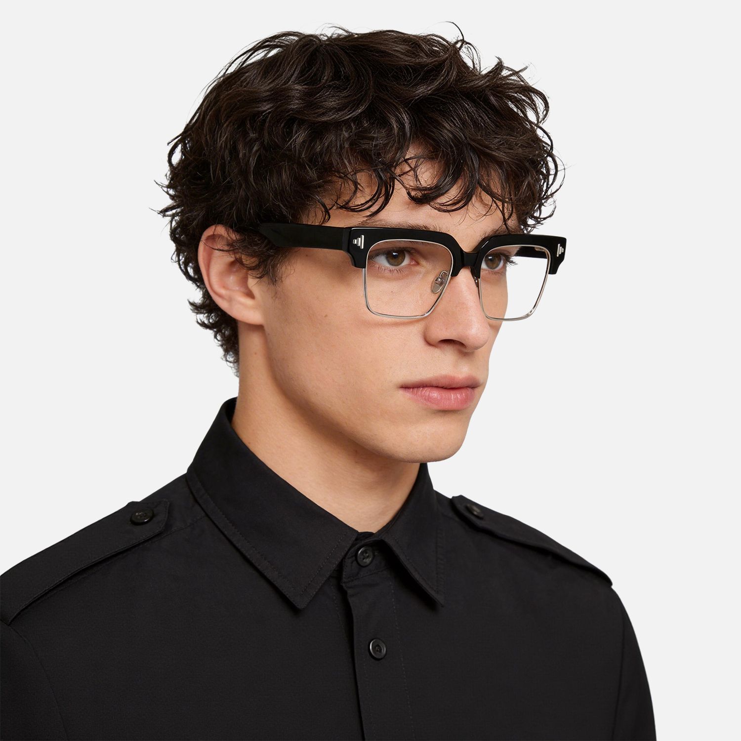 Explore the design story of Nathifa - Browline Black Eyeglasses | Vooglam