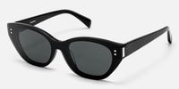 Cicely - Black Cat Eye Sunglasses | Vooglam Side View