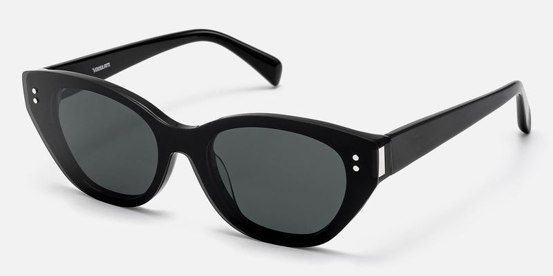 Cicely - Black Cat Eye Sunglasses | Vooglam