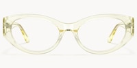 Drizzle - Oval Yellow Eyeglasses - 1