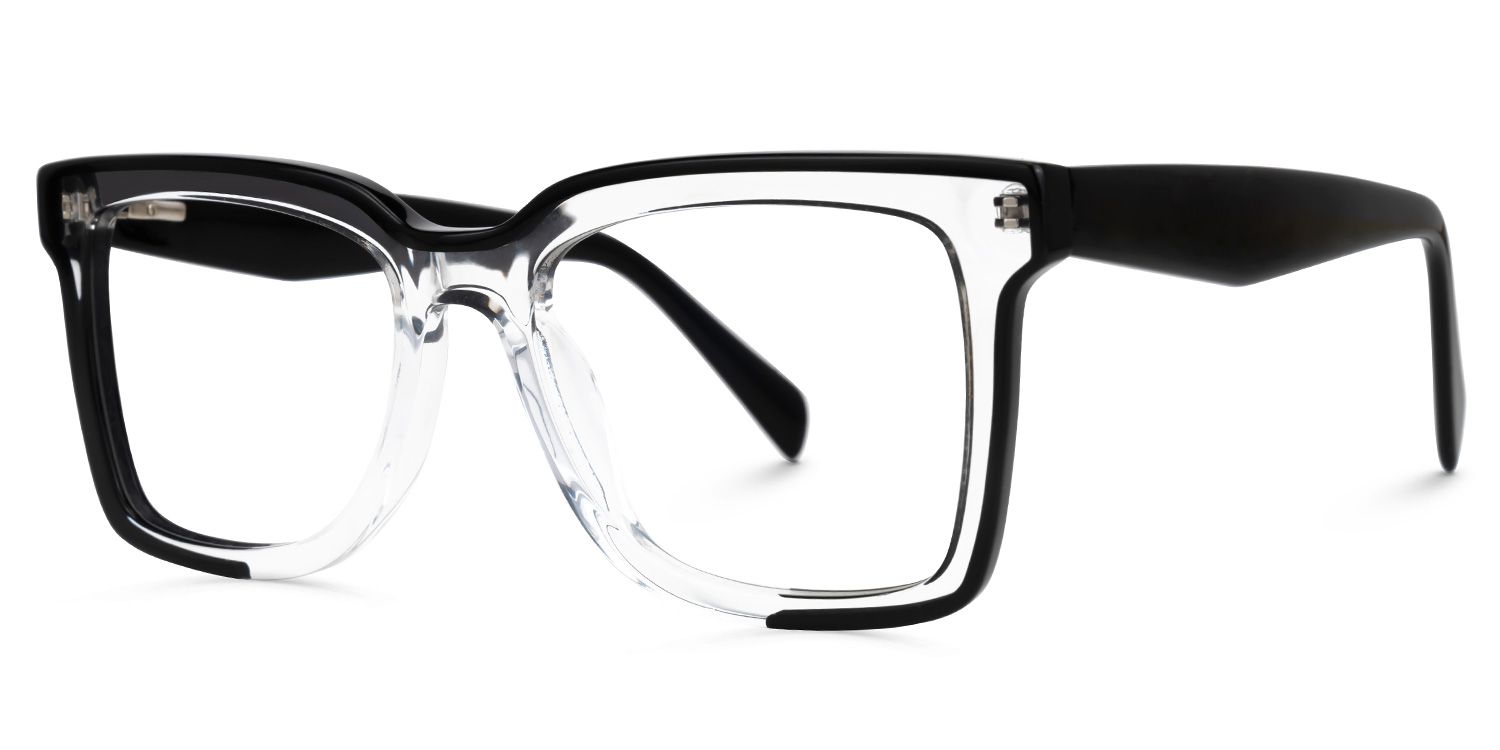 Derecho - Rectangle Crystal Eyeglasses | Vooglam Front View