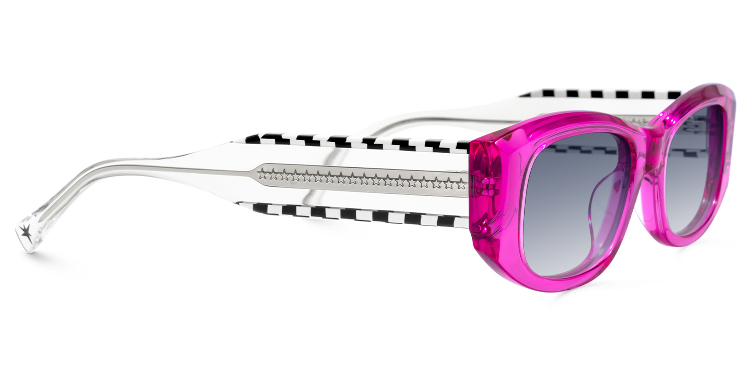 Banksy - Rectangle Purple Sunglasses - 5