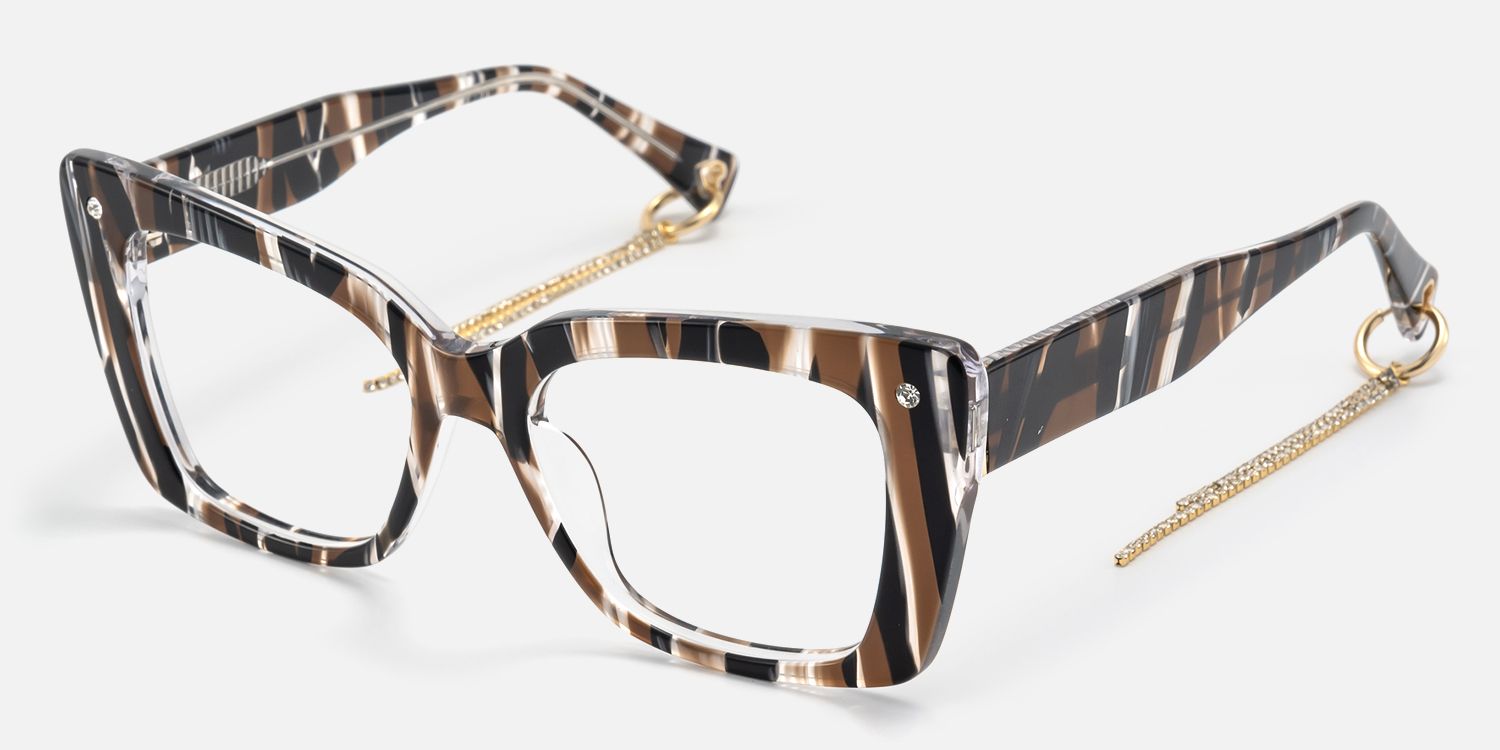 Rosa - Butterfly Pattern Eyeglasses | Vooglam Front View