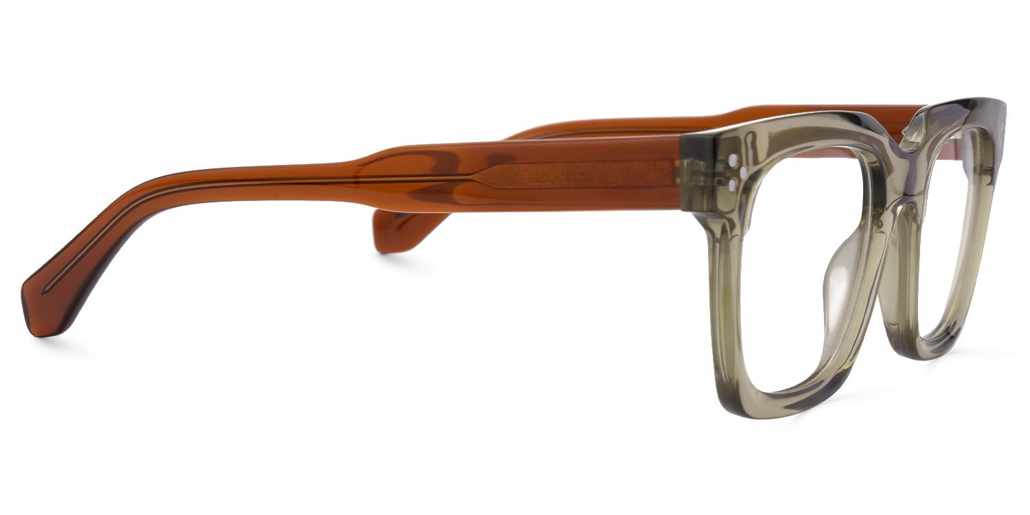 Ichtaca - Rectangle Champagne Eyeglasses | Vooglam 4