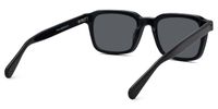 Nafisa - Rectangle Black Sunglasses | Vooglam 