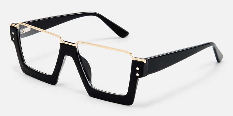 Dardhan - Rectangle Black Eyeglasses