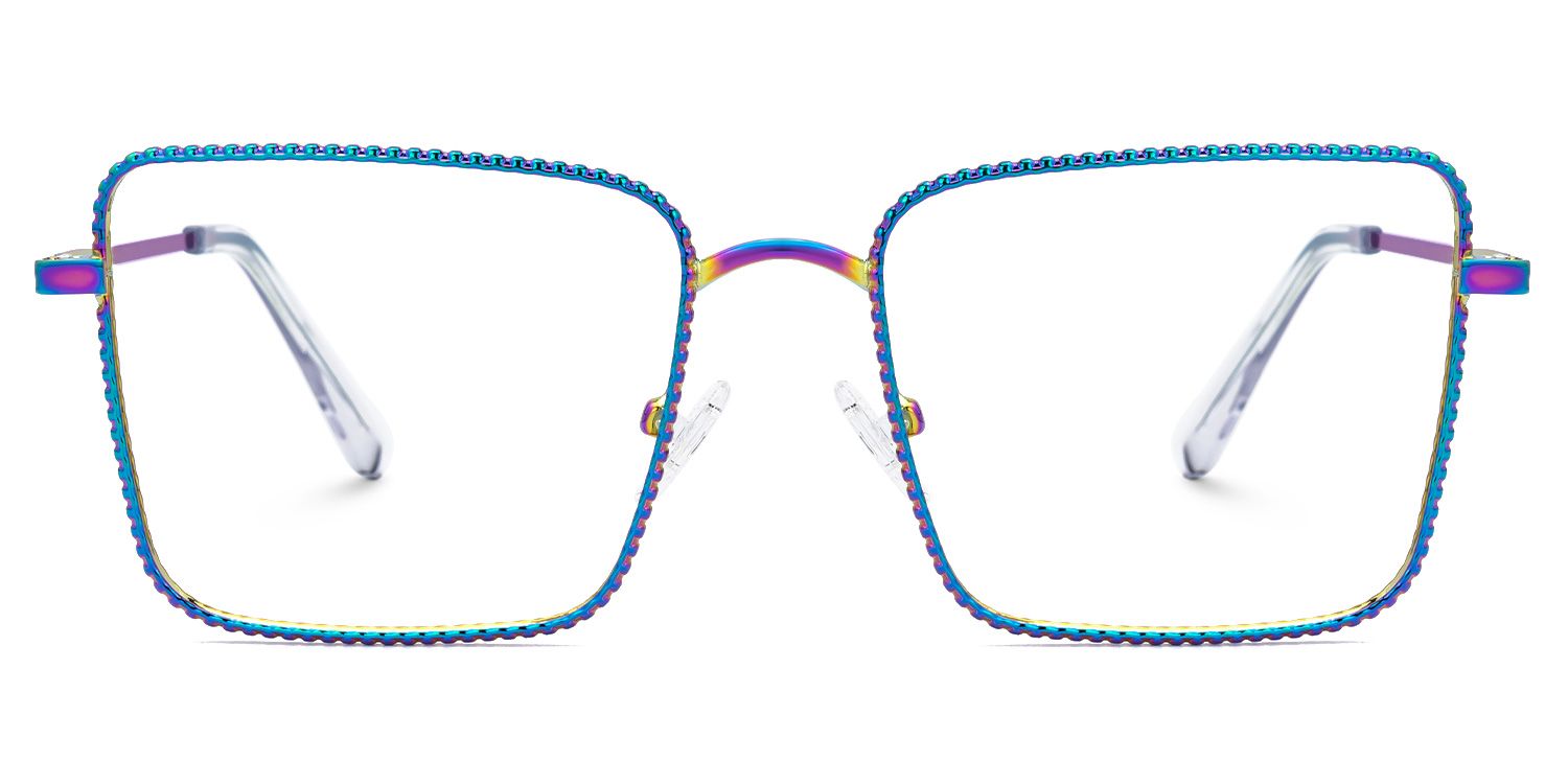 Gadiel - Square Multicolor Eyeglasses | Vooglam Angle View