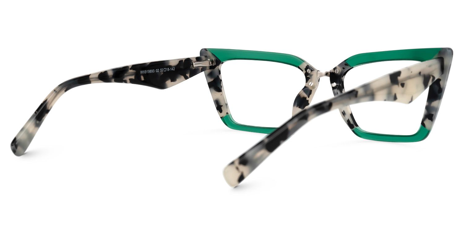 Petrie - Avant Grarde Green Tortoiseshell Eyeglasses | Vooglam Side View