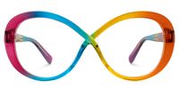 Serena - Oval Multicolor Eyeglasses | Vooglam Angle View