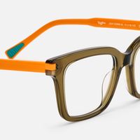 Nomad - Rectangle Green Eyeglasses | Vooglam Design Details