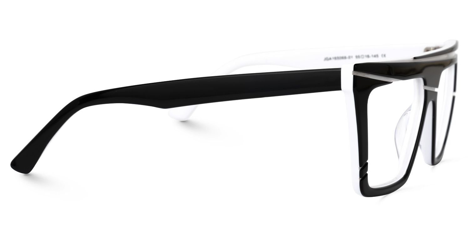 Daneil - Aviator Black/White Eyeglasses | Vooglam 4