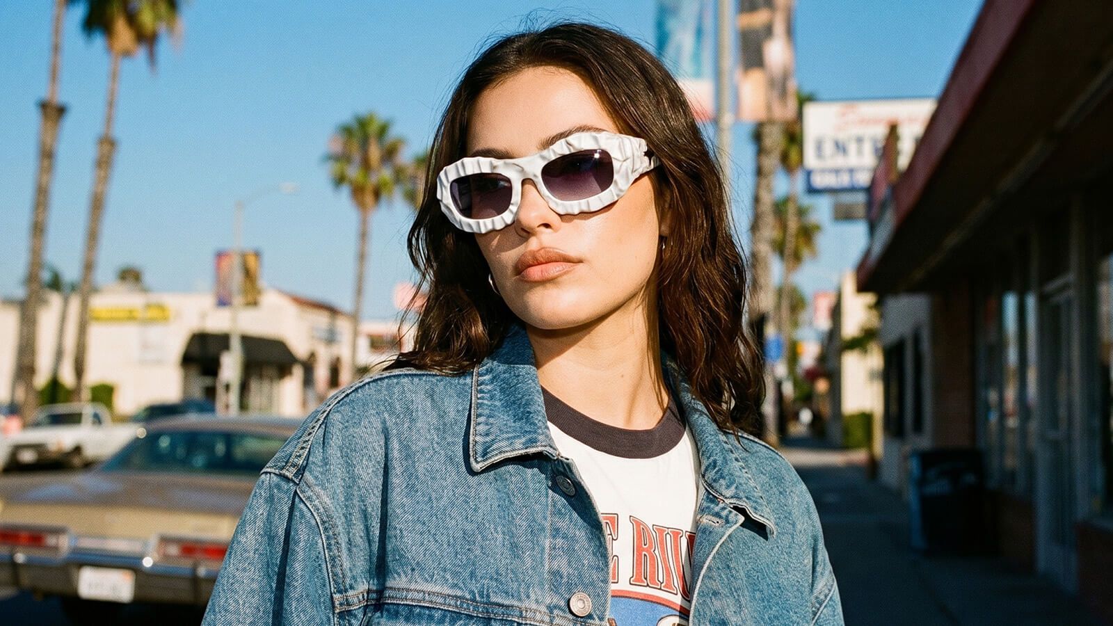 dark tinted sunglasses for streetwear style with a marble bold chunky sunglasses