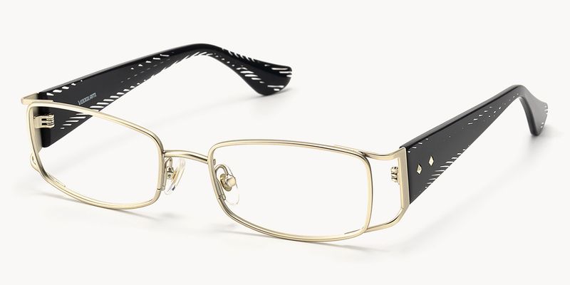 Wren - Rectangle Gold Eyeglasses