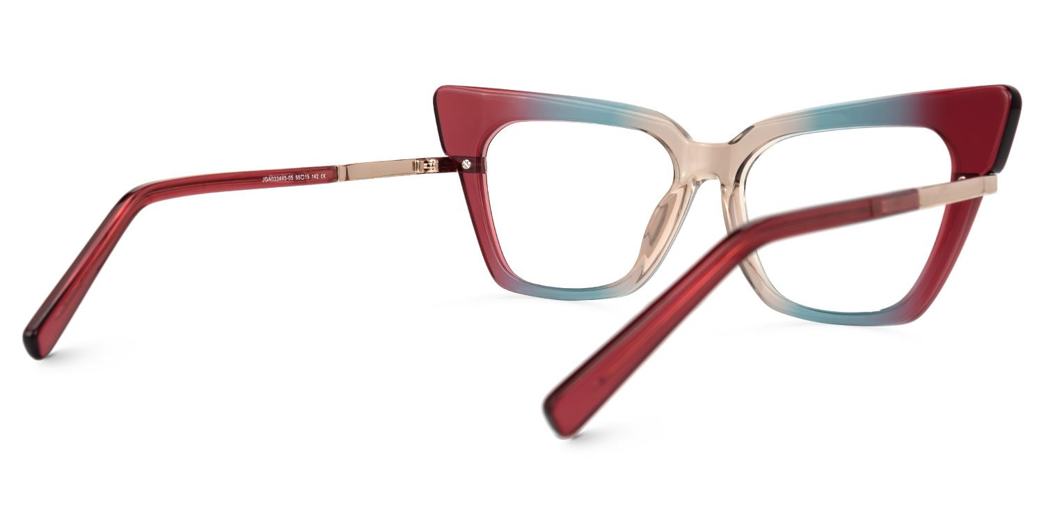 Mariana - Cat Eye Multicolor Eyeglasses | Vooglam Side View
