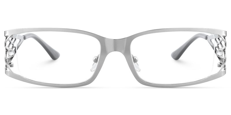 Rainey - Rectangle Silver Eyeglasses