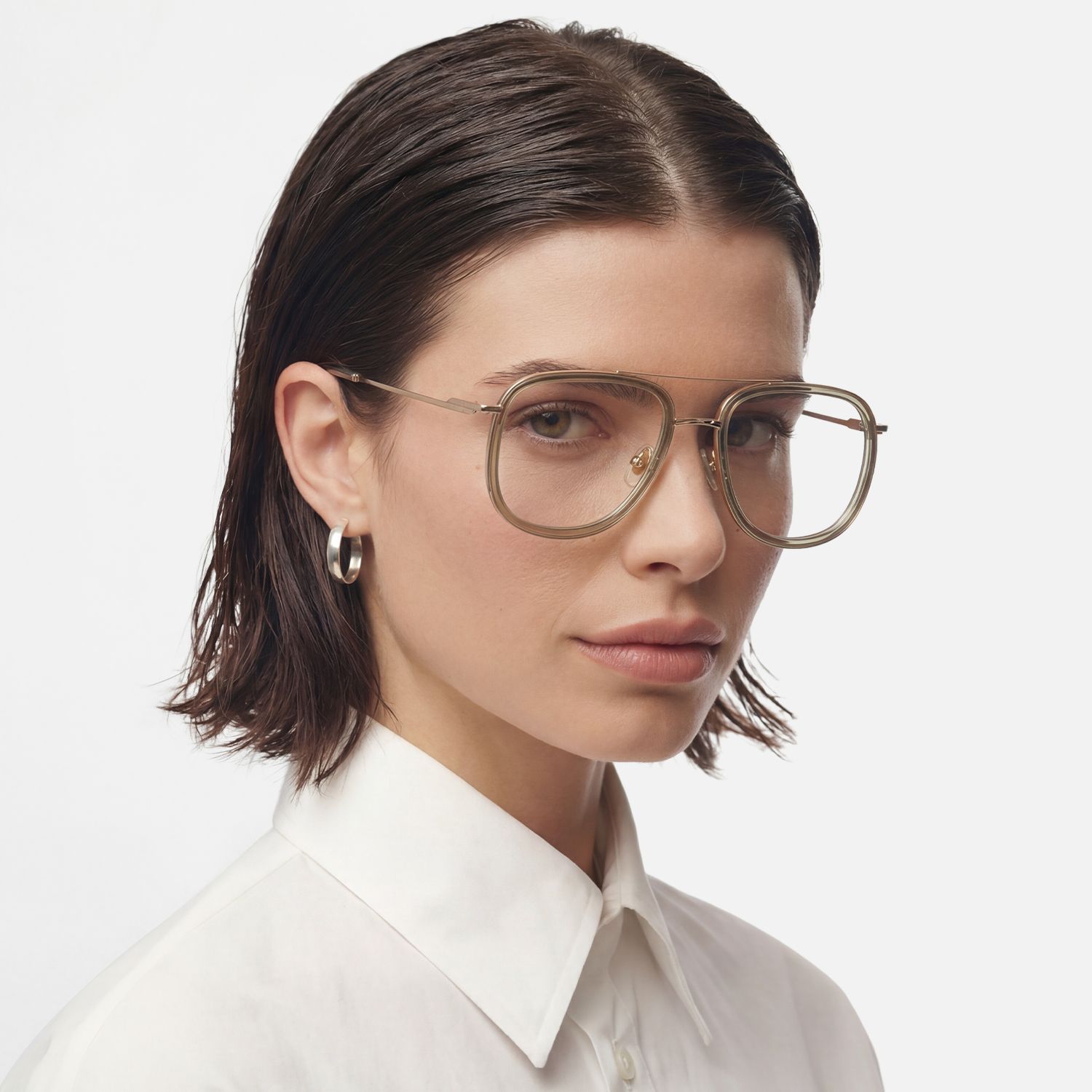 Explore the design story of Breeze - Aviator Silver Eyeglasses | Vooglam
