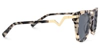Natala - Rectangle Tortoise Sunglasses - 4